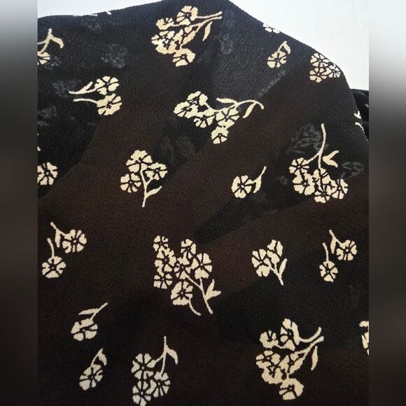 Reformation Carina Wrapping Midi Dress Black And White Size Small - Picture 3 of 13